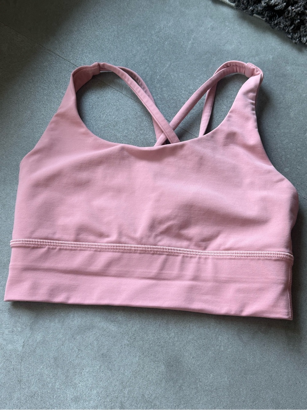 Lululemon Energy Longline Bra - Size 4, Pink Puff